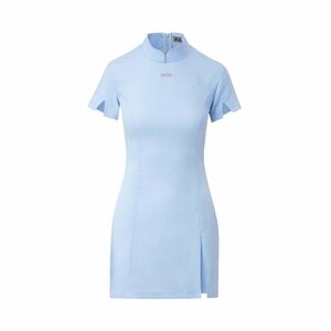 Lesley Linen Mini Dress Light Blue Chinese